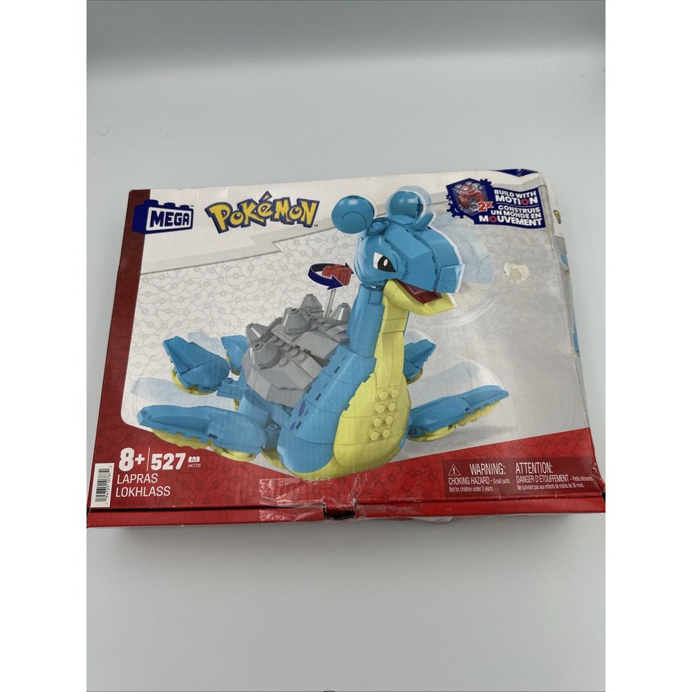 MEGA Pokémon Building Toys Set Lapras with 527 Pieces, New Open Box